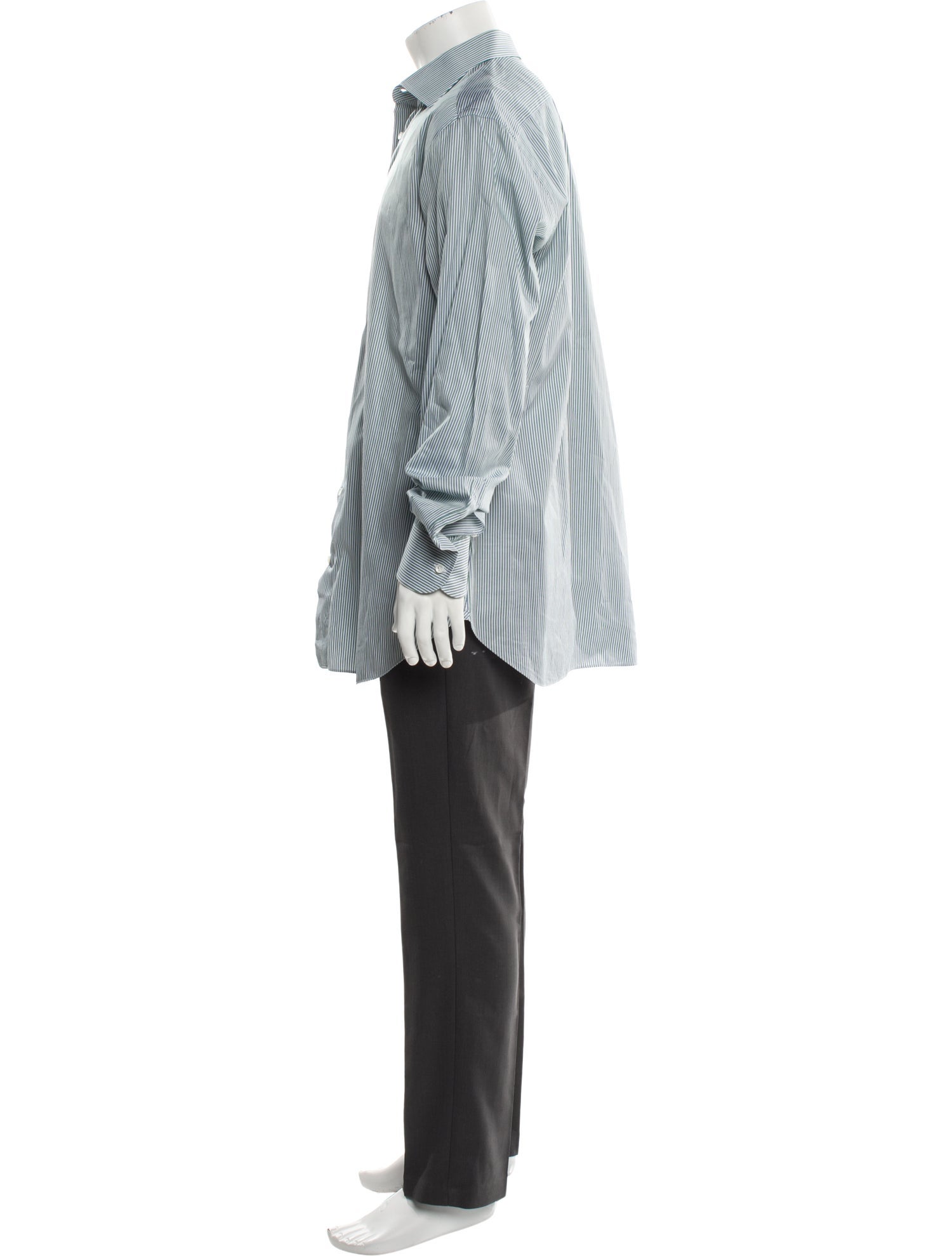 Brioni Striped Long Sleeve Dress Shirt
