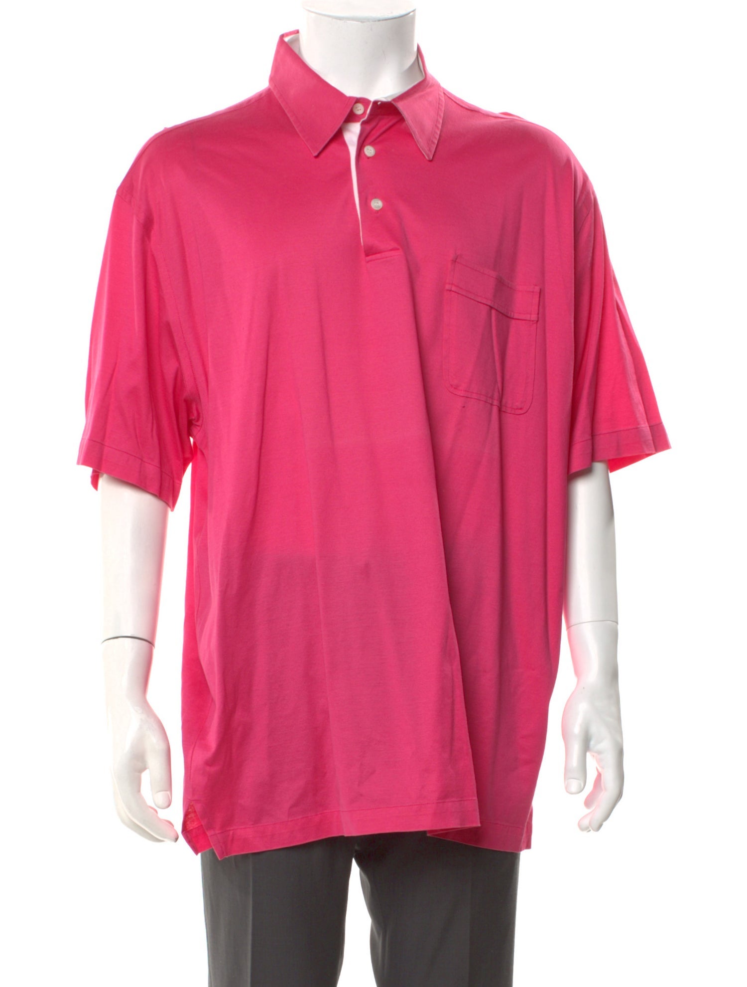Brioni V-Neck Short Sleeve Polo Shirt