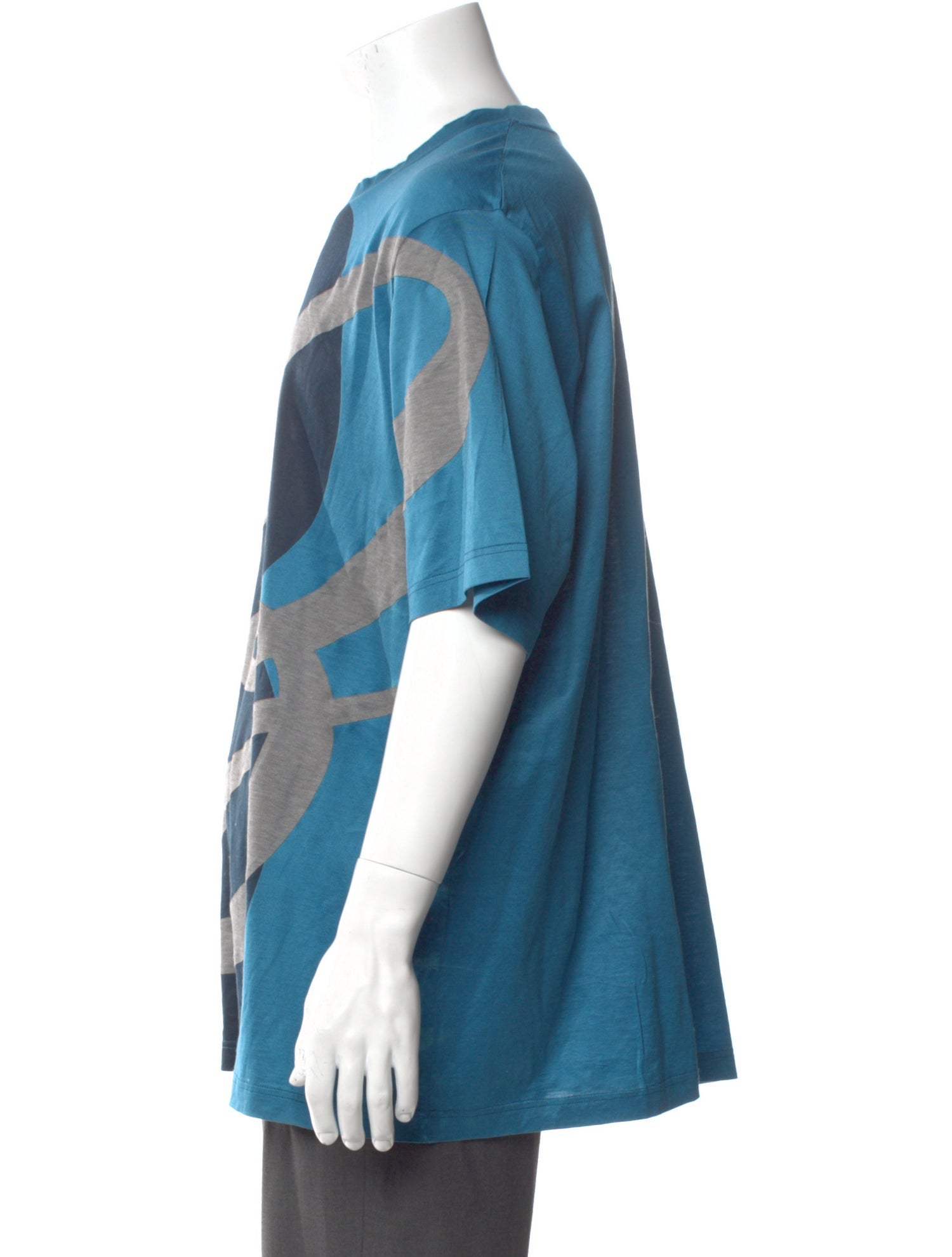 Brioni Silk Colorblock Pattern T-Shirt