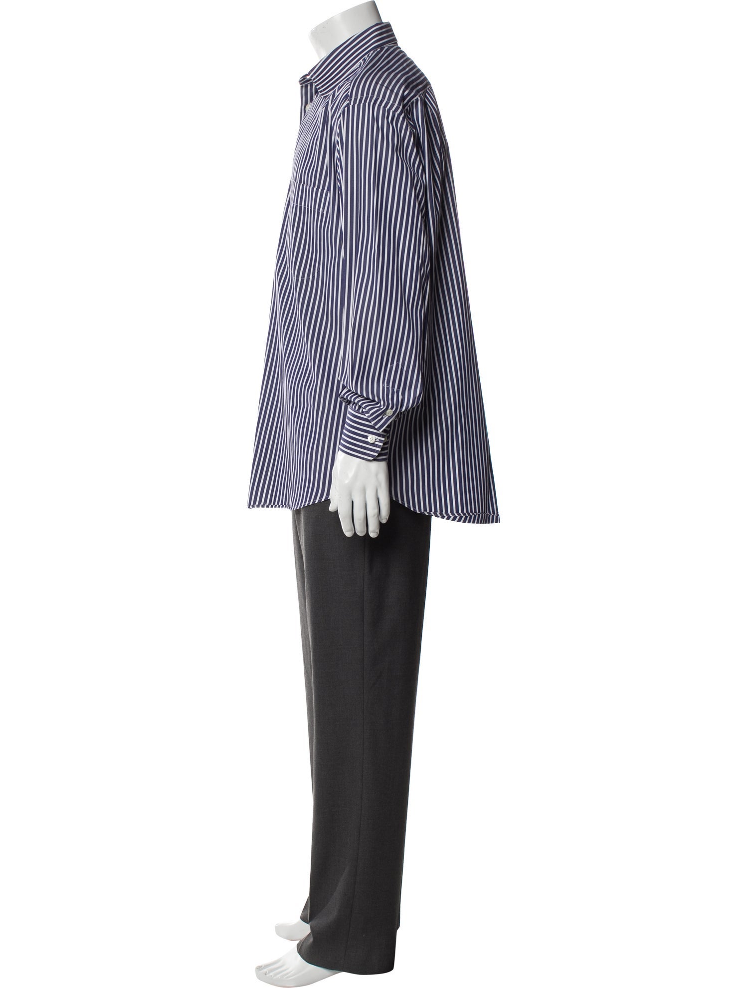 Brioni Striped Long Sleeve Dress Shirt