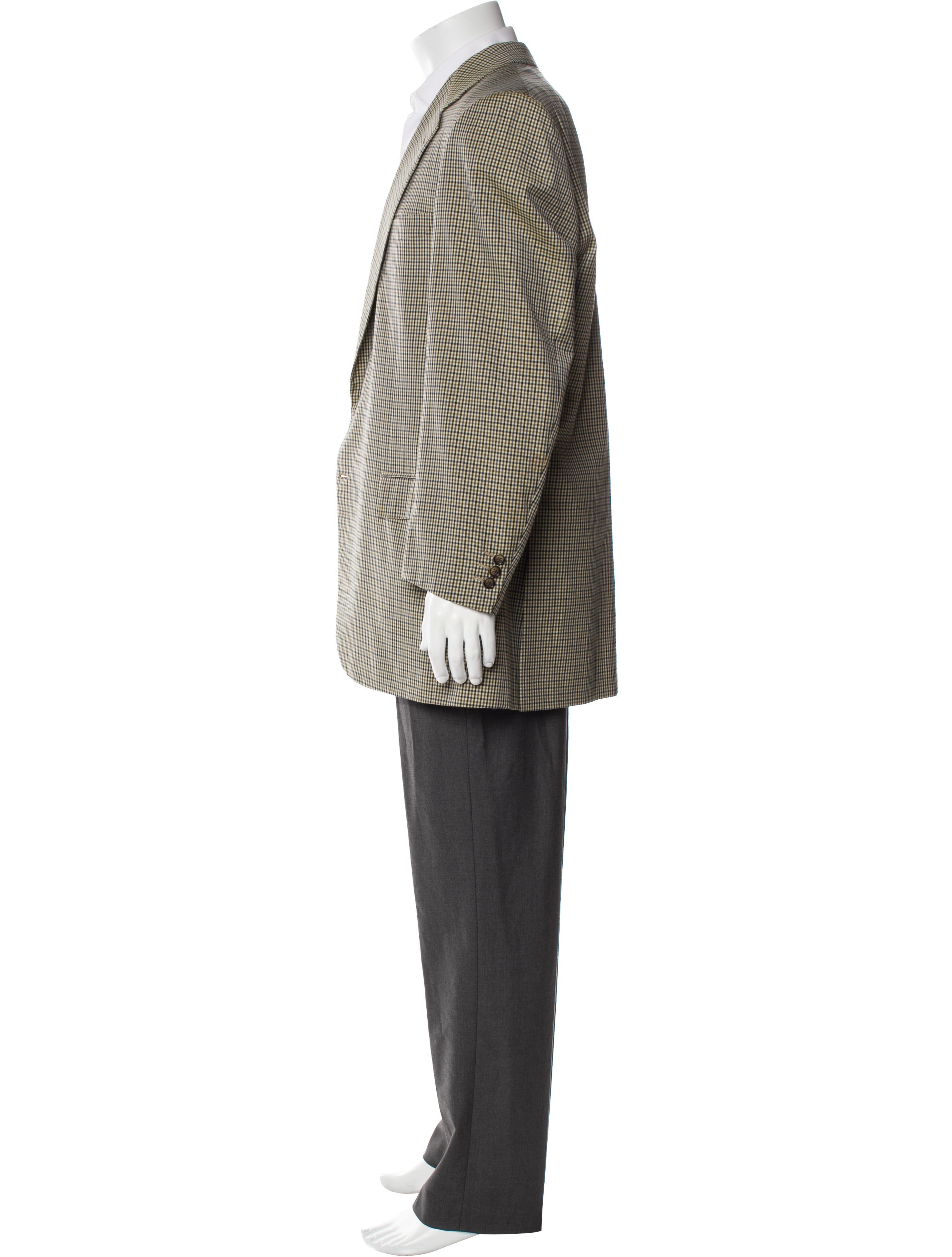 Brioni Plaid Print Blazer