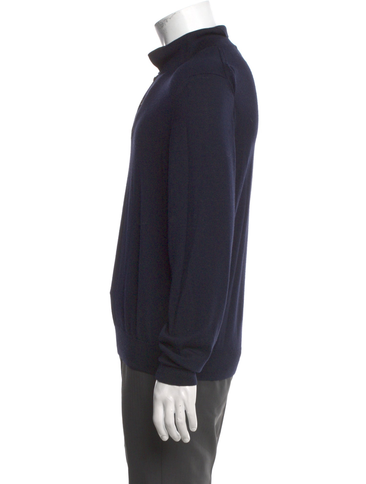 Brioni Collar Long Sleeve Polo Sweater