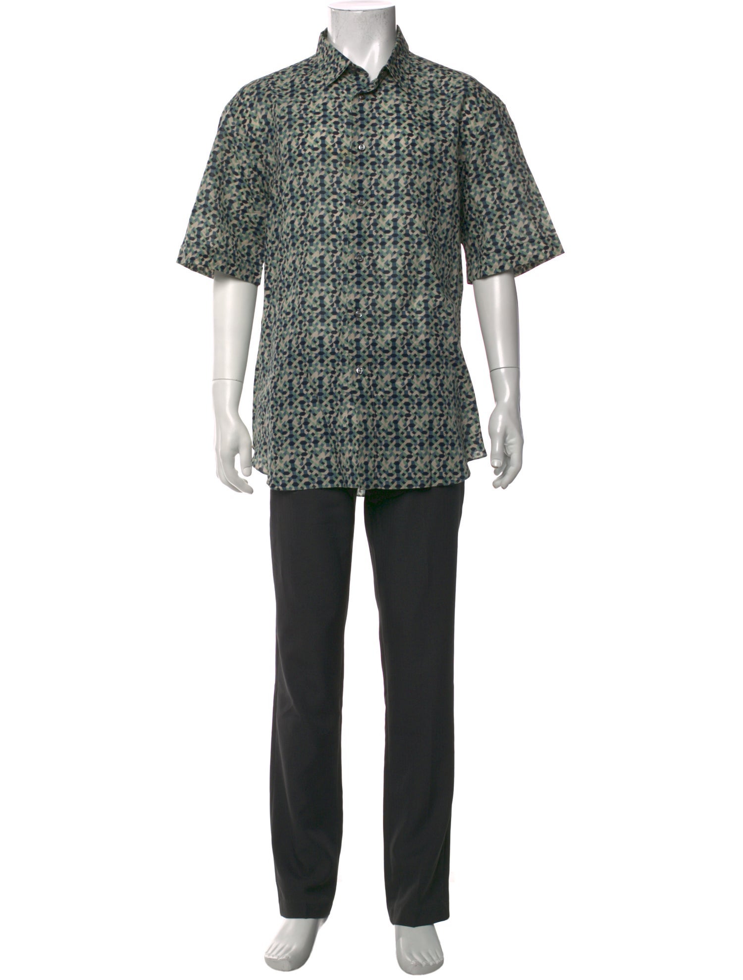 Brioni Linen Patterned Shirt