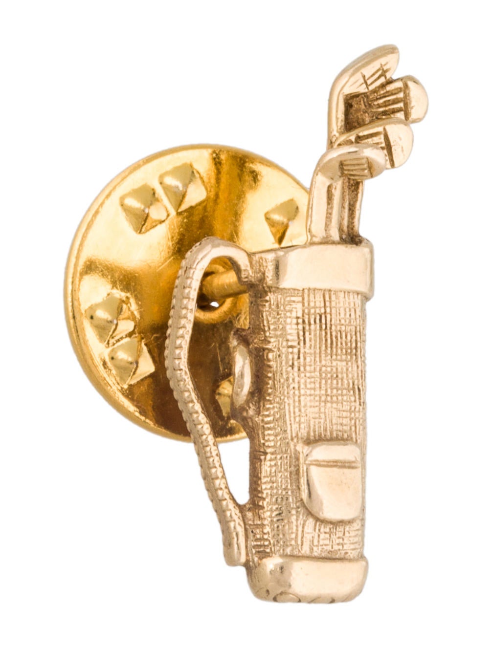 Brooch 14K Golf Club Lapel Pin 14K Yellow Gold Lapel Pin, Pins