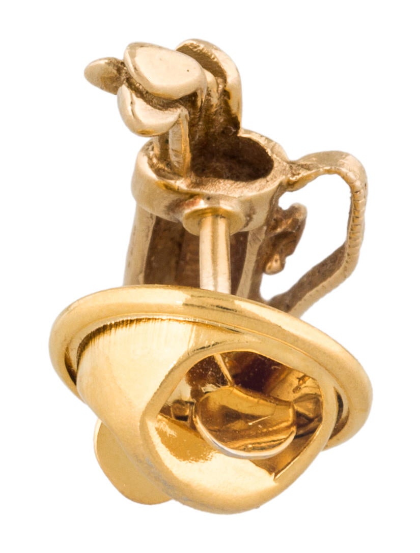 14K Golf Club Lapel Pin Pins BROOC21339 The RealReal