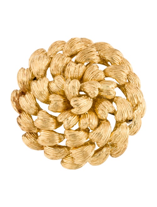 18K Hearts Brooch yellow