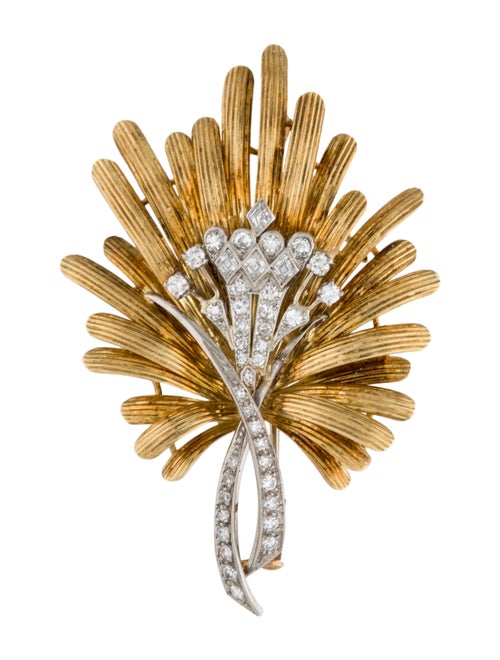 Diamond Brooch yellow