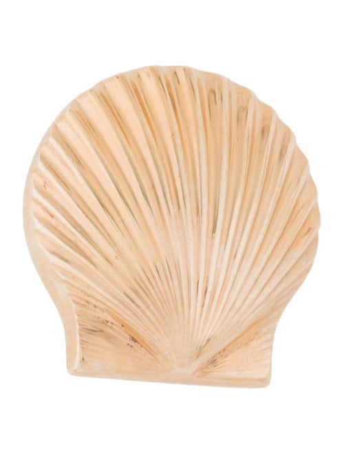 14K Shell Brooch yellow