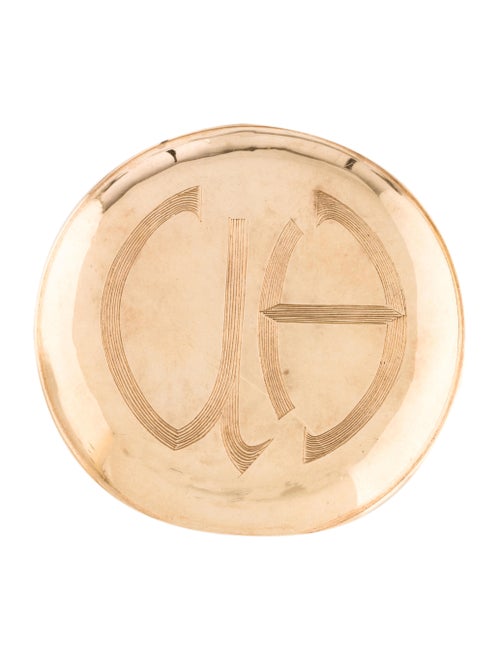 14K Engraved Brooch rose