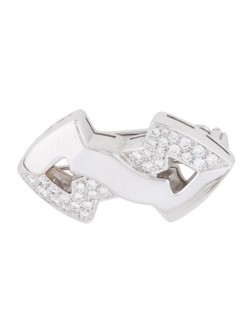 18K Diamond Arrow Brooch white