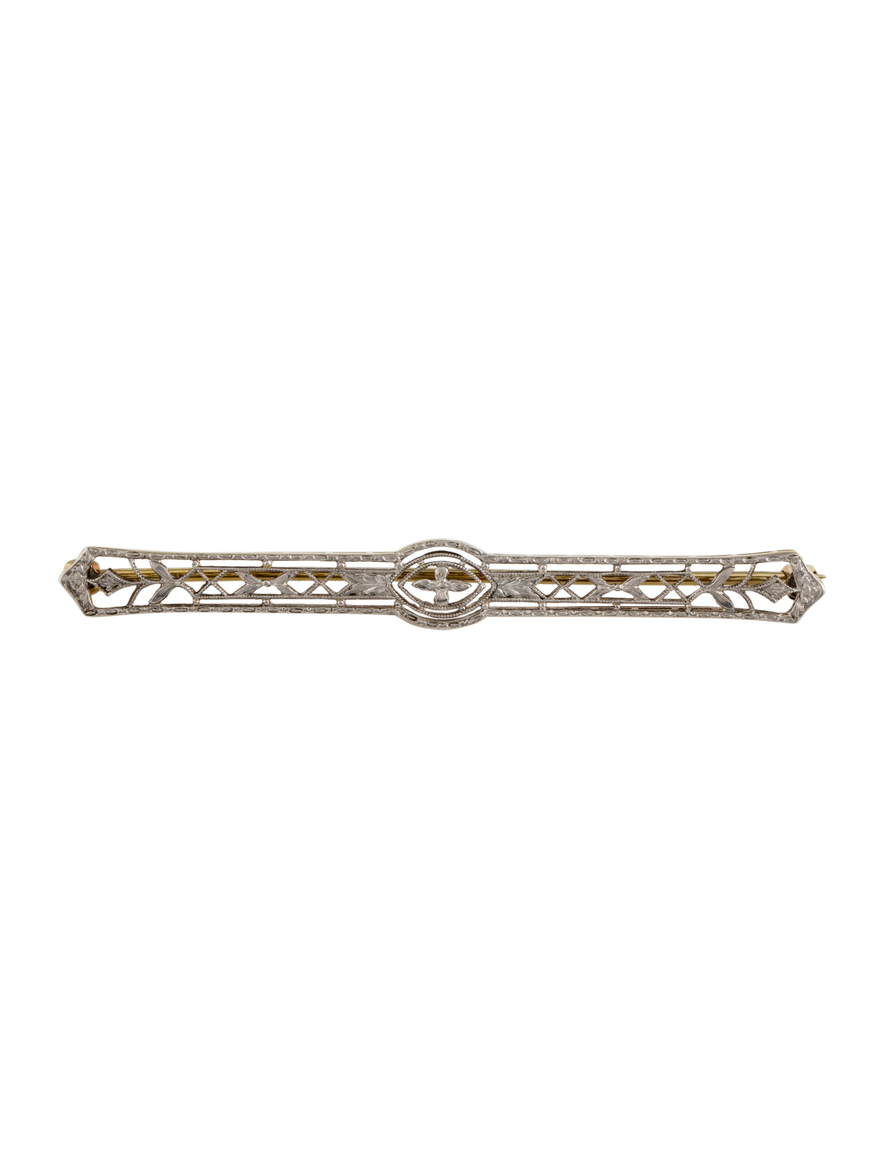 Hermès Clou de Selle Safety Pin Brooch 18K Yellow GoldPlated Pin, Brooches HER512708 The