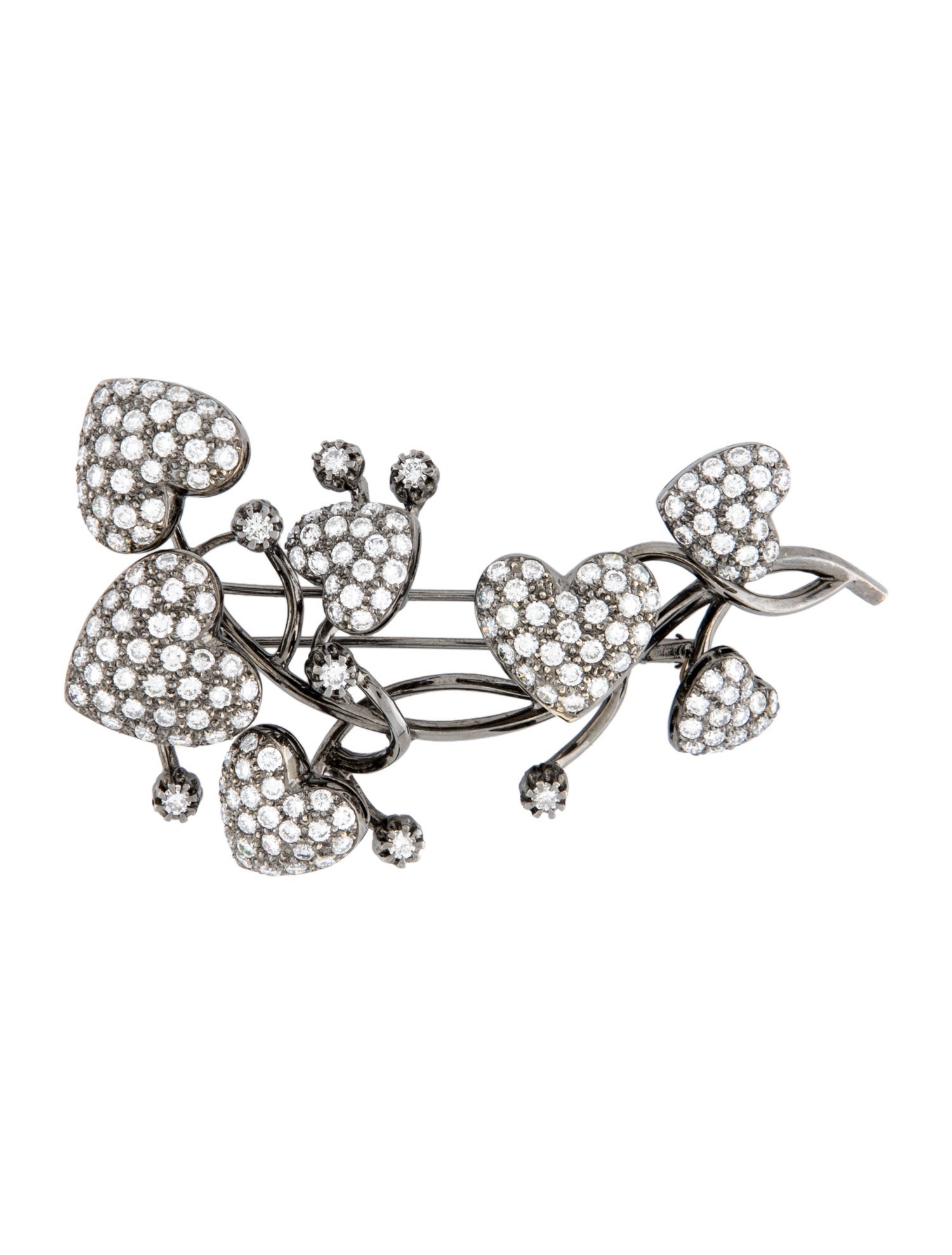 Brooch 18K 8.75ctw Diamond Heart