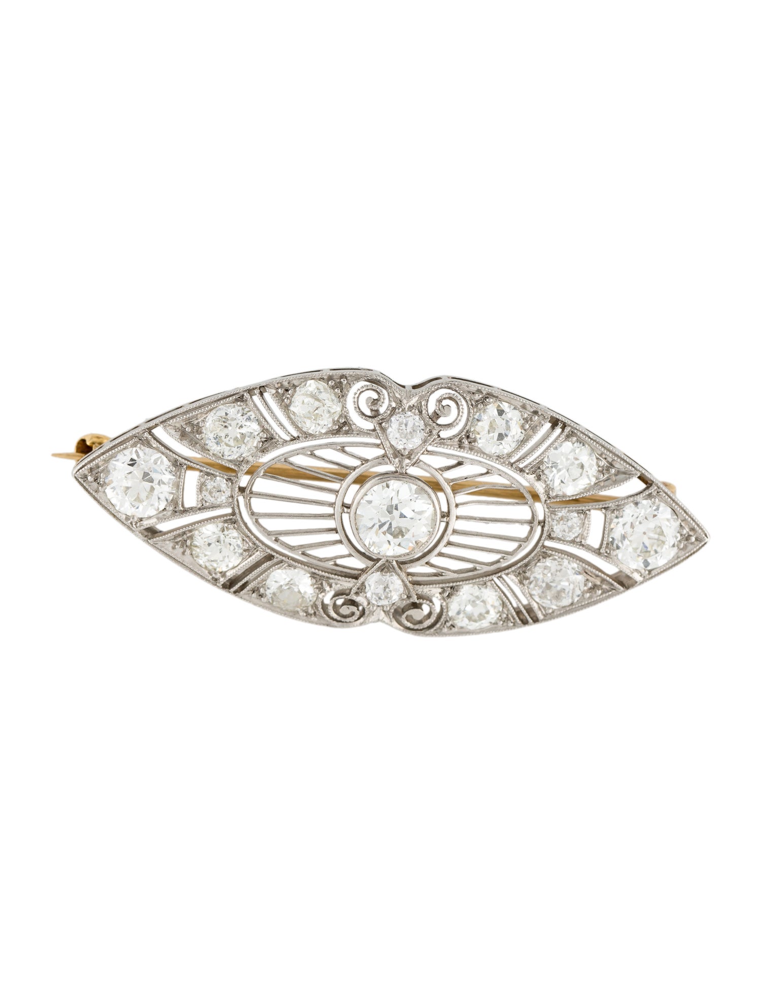 Brooch Edwardian 4.00ctw Diamond Brooch