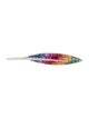 Brooch 18K Sapphire, Ruby & Diamond Feather Pin
