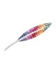 Brooch 18K Sapphire, Ruby & Diamond Feather Pin