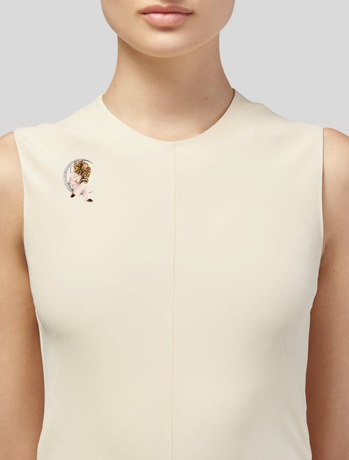 Brooch 18K 'Pierrot Lunaire' Diamond & Opalescent Enamel Brooch