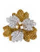 Brooch 18K 3.57ctw Diamond Floral Motif Convertible Pendant Brooch