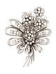 Brooch 18K 3.39ctw Diamond Flower Pin Brooch