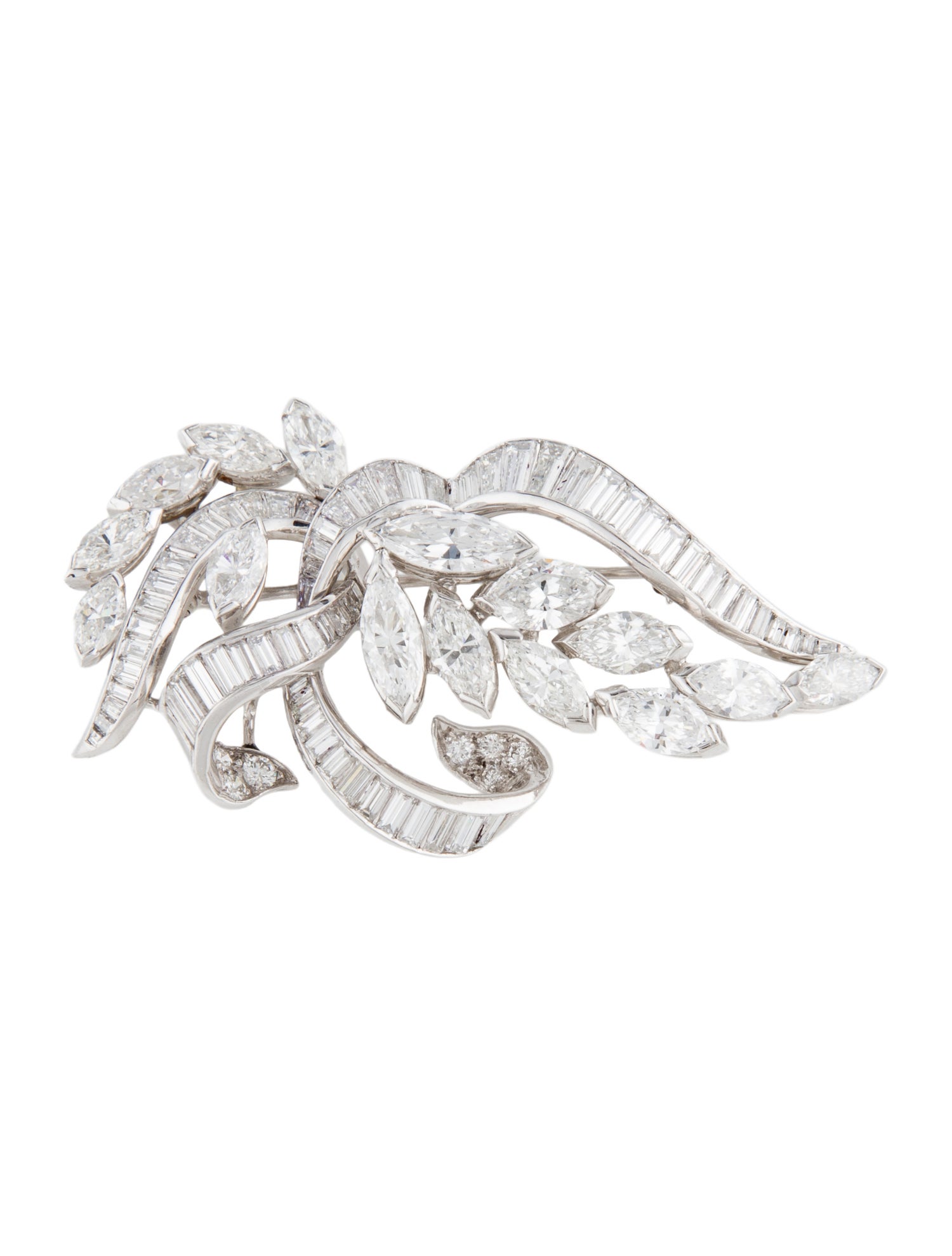 Brooch Platinum 8.40ctw Diamond Brooch Pendant