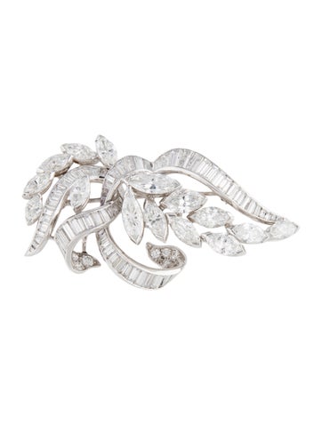 Brooch Pendant Platinum 8.40ctw Diamond