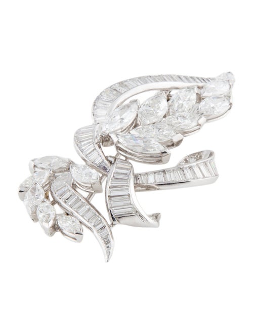 Brooch Platinum 8.40ctw Diamond Brooch Pendant
