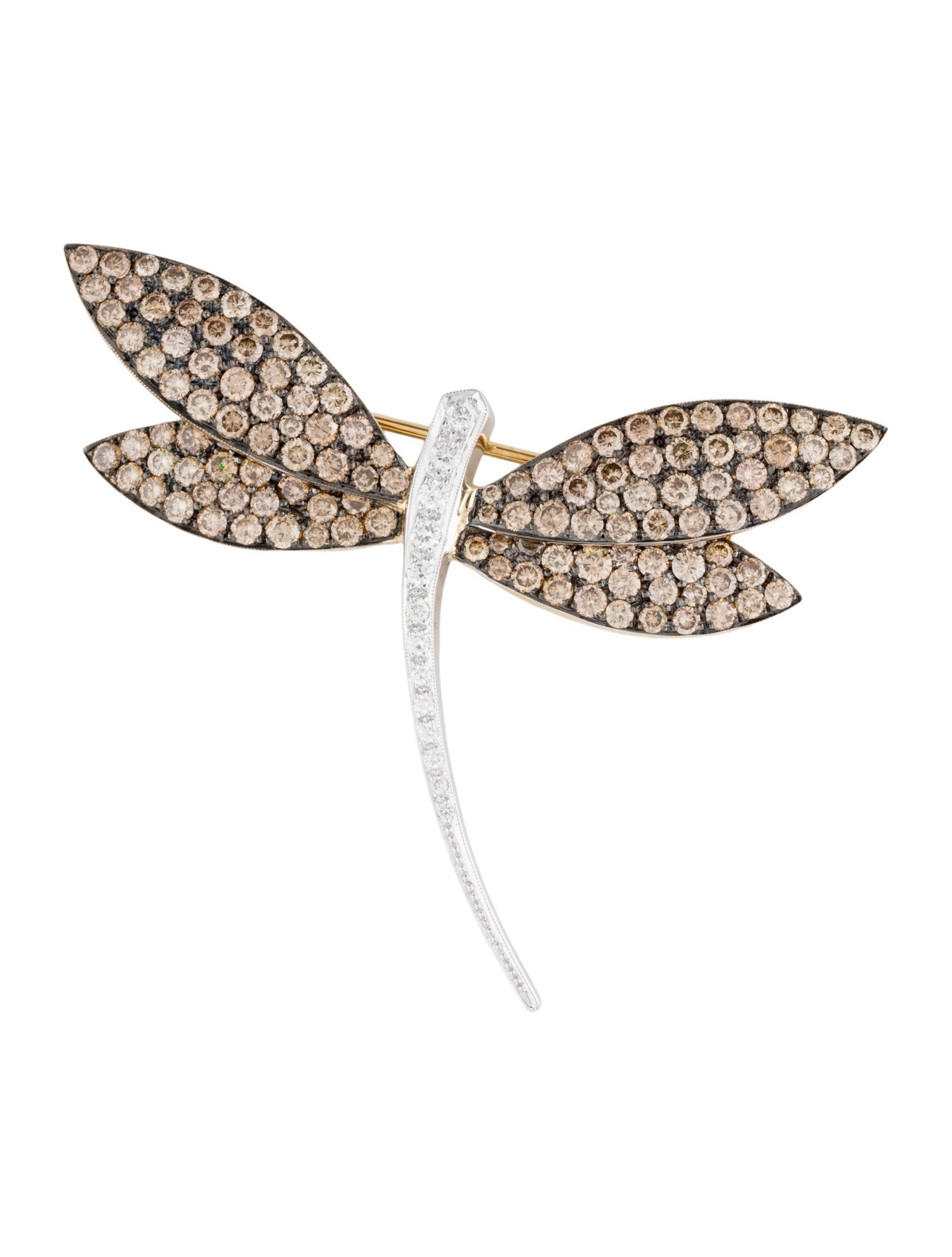 Brooch 18K 7.18ctw Diamond Butterfly