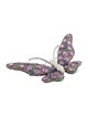Brooch 18K 21.61ctw Sapphire, Tsavorite Garnet & Diamond Butterfly Pin