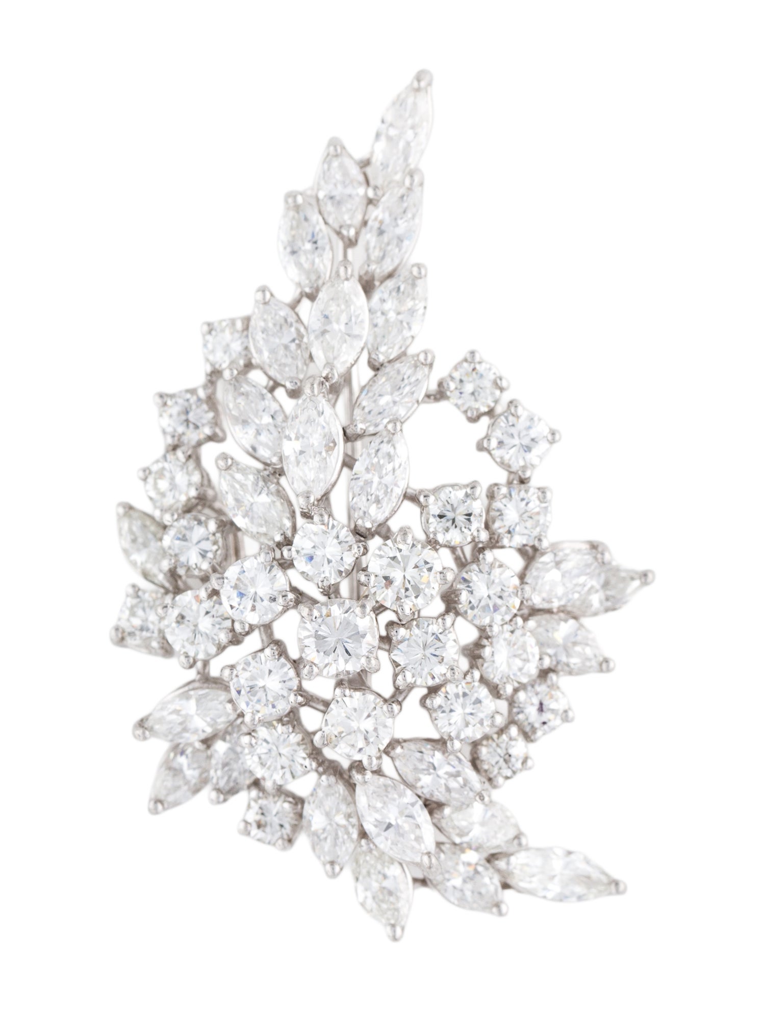Brooch Platinum 9.32ctw Diamond