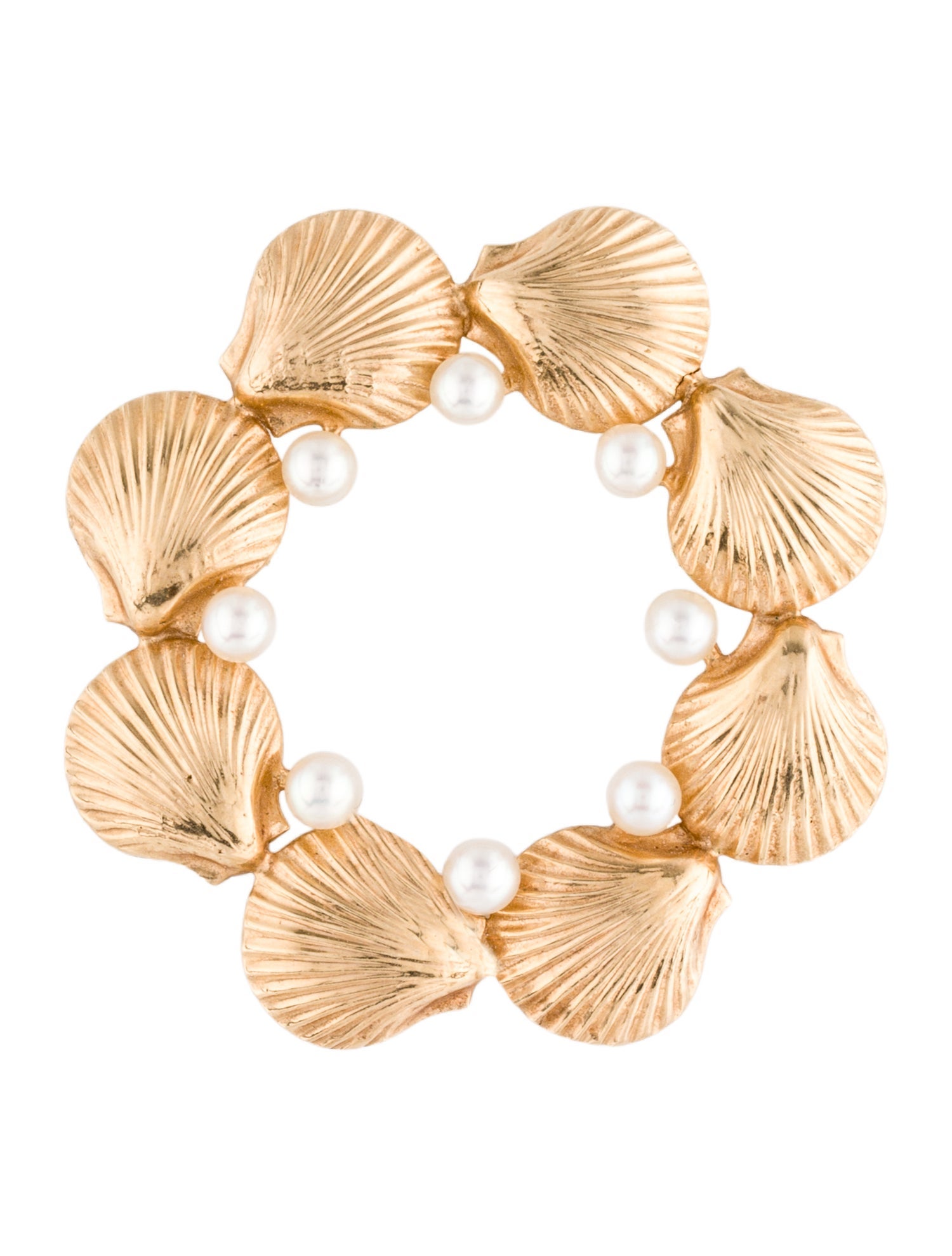 Brooch 14K Pearl Shell