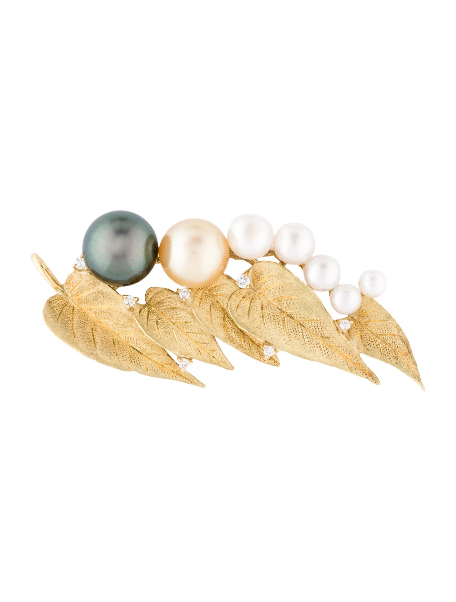 Brooch 18K Pearl & Diamond Pendant