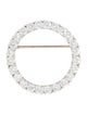 Brooch Platinum 4.08ctw Diamond Circle Brooch Pin