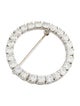 Brooch Platinum 4.08ctw Diamond Circle Brooch Pin