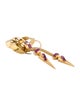 Brooch Retro 18K Ruby & Diamond Bow Articulated Brooch