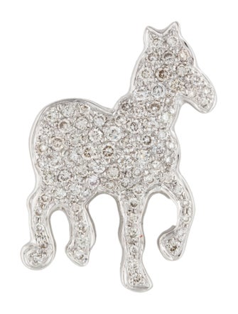 Brooch 18K Diamond Horse Pin Brooch