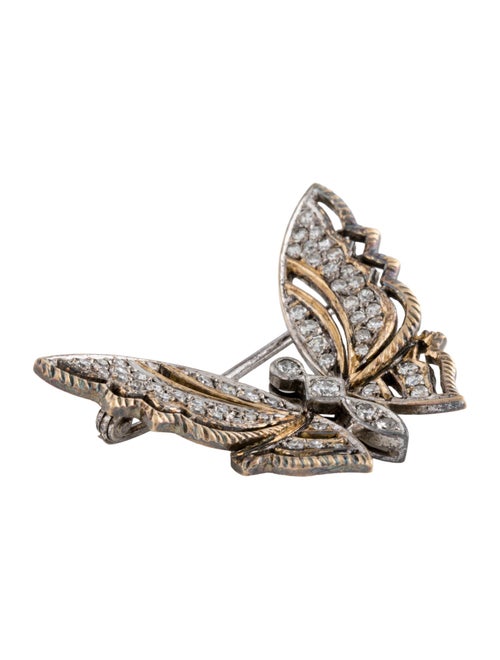 Brooch 18K Diamond Butterfly Pin Brooch