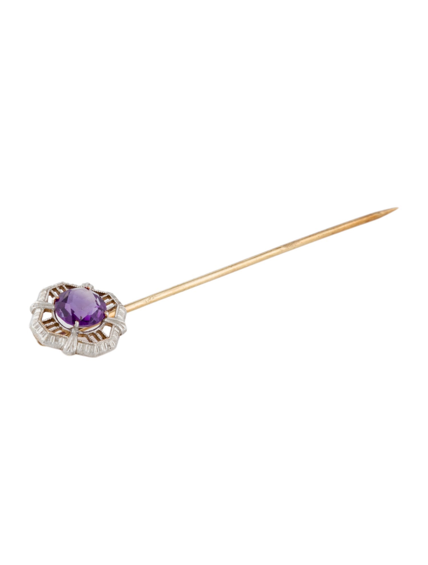Brooch 14K Amethyst Brooch