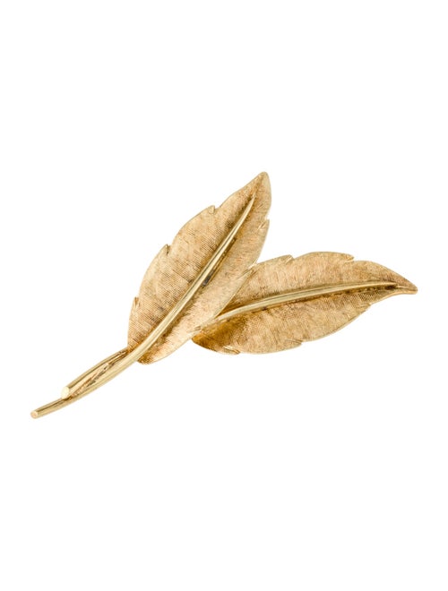 Brooch 14K Leaf Brooch Pin