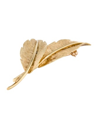 Brooch 14K Leaf Brooch Pin