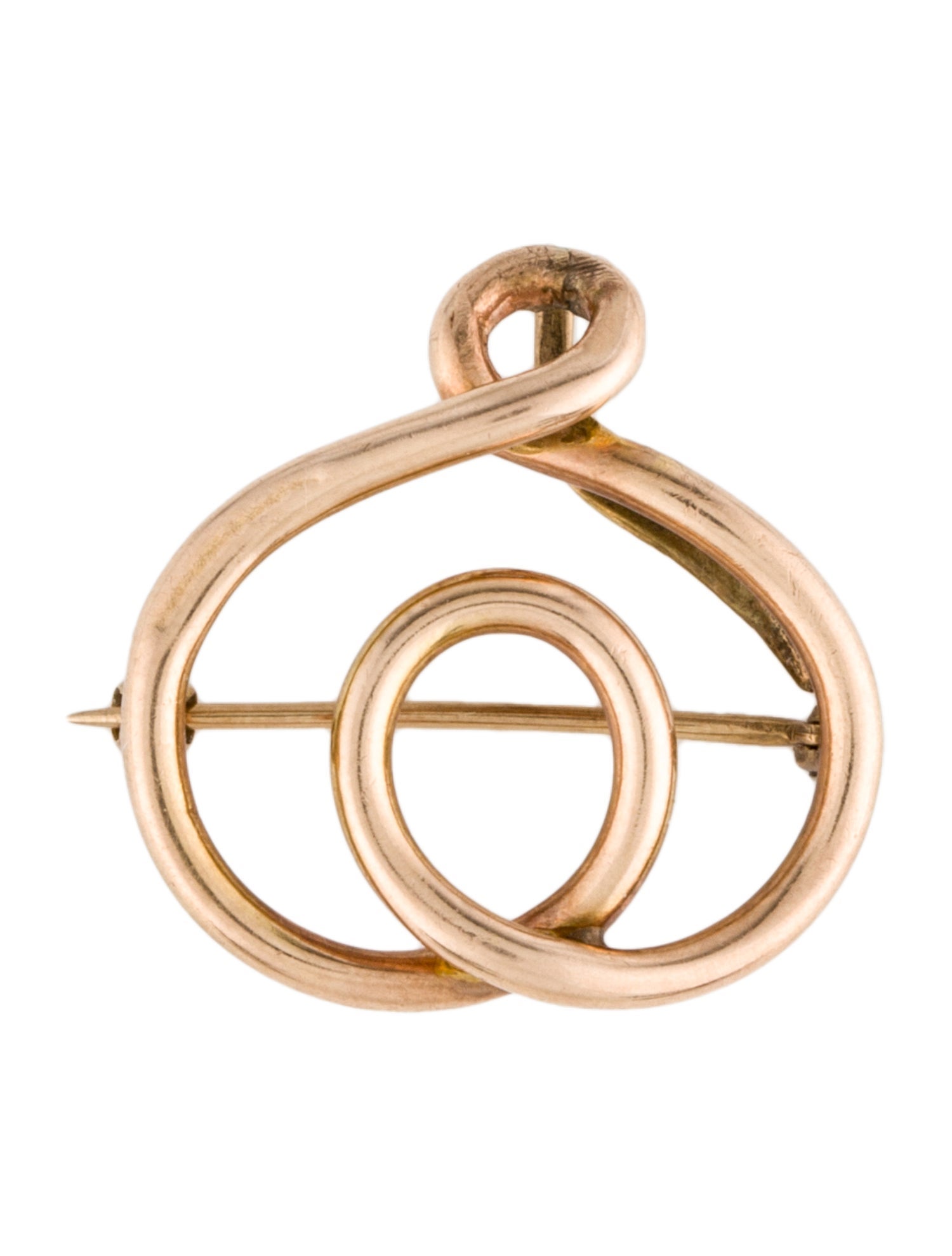 Brooch Vintage 14K Heart  Watch Pin