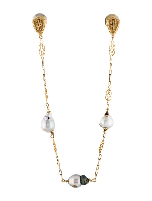 Brooch Hillary Braun Brooch 18K Pearl, Diamond, Ruby & Emerald Sweater Brooch