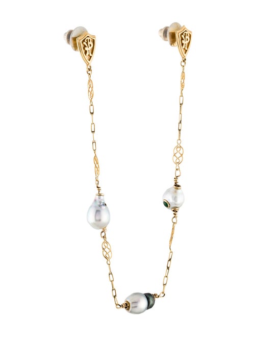 Brooch Hillary Braun Brooch 18K Pearl, Diamond, Ruby & Emerald Sweater Brooch