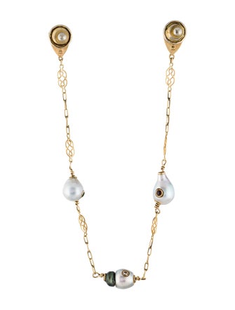 Brooch Hillary Braun Brooch 18K Pearl, Diamond, Ruby & Emerald Sweater Brooch