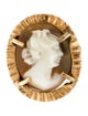 Brooch 14K Cameo Tie Tack Pin