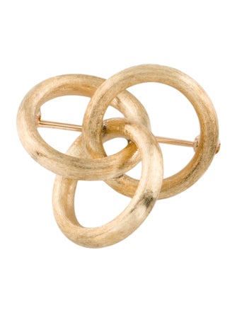 Brooch 14K Interlocking Circle Brooch Pin