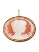 Brooch 14K Shell Cameo Brooch Pendant