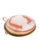 Brooch 14K Shell Cameo Brooch Pendant