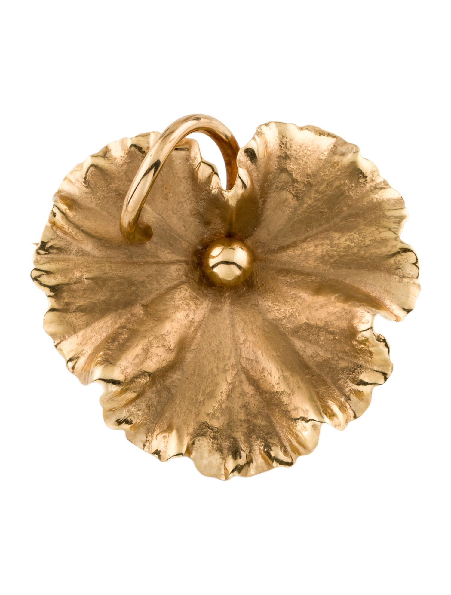 Brooch 14K Geranium Leaf Brooch