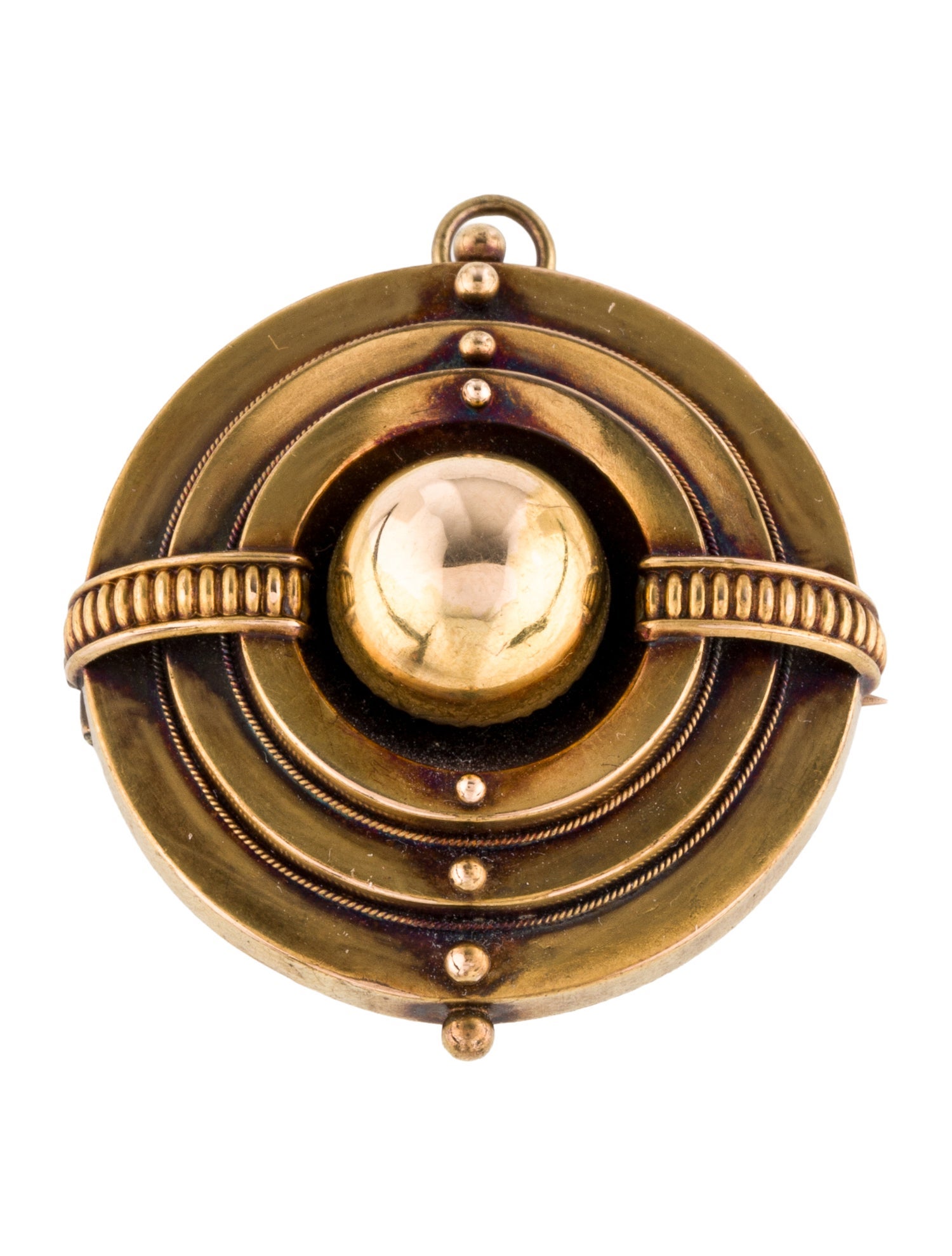 Brooch Victorian 14K Mourning Brooch Pendant