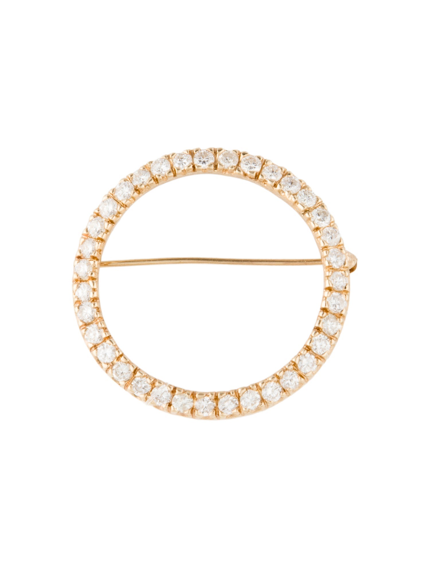 Brooch 14K 2.50ctw Diamond Circle Brooch Pin