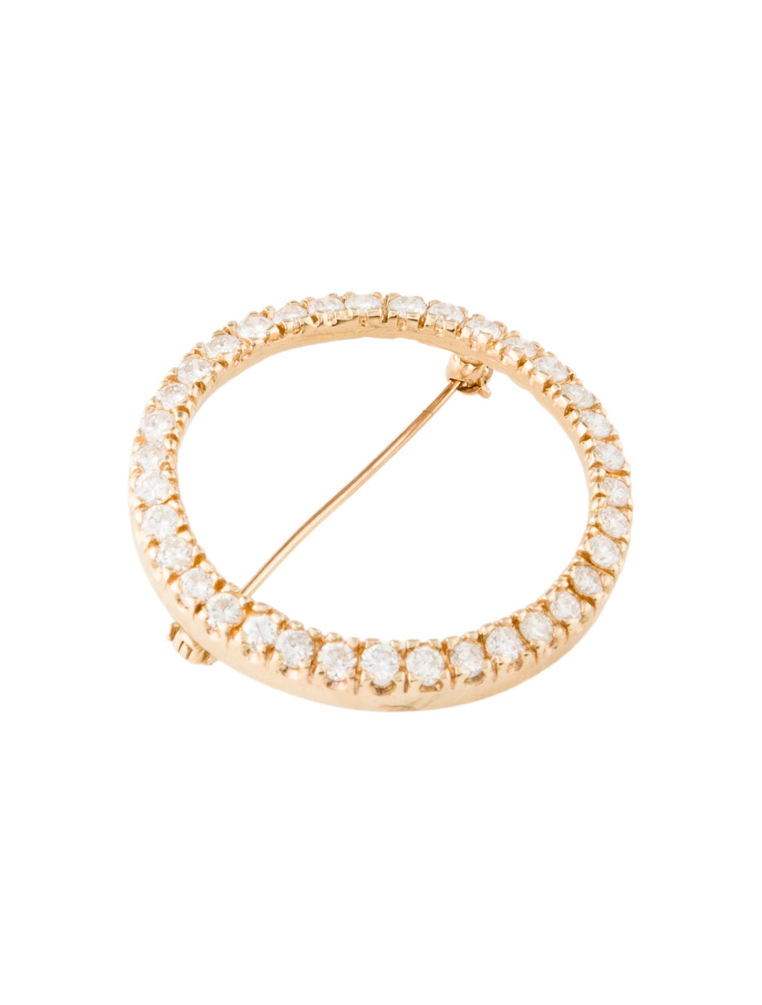 Brooch 14K 2.50ctw Diamond Circle Brooch Pin
